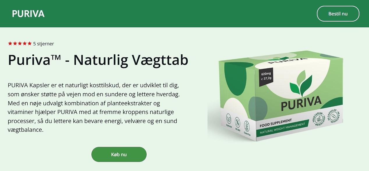 Puriva 620mg Danmark Anmeldelser, Ingredienser, Pris & Fordele | Narumugai